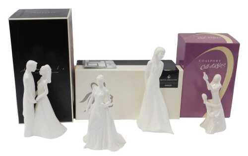A Royal Doulton Images porcelain figure modelled as Tomorrow's Dreams, together with Moments by...
