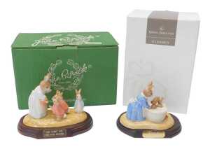 A Royal Doulton Bunnykins figure group modelled as Bath Night Bunnykins, DB241, limited edition...