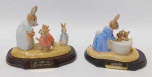 A Royal Doulton Bunnykins figure group modelled as Bath Night Bunnykins, DB241, limited edition... - 2