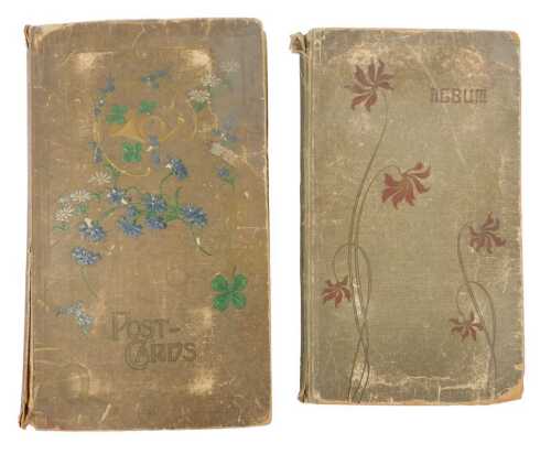 Two early 20thC and later postcard albums, containing topographical cards depicting Skegness,...