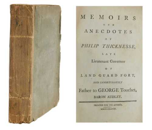 .- Memoirs and Anecdotes of Philip Thicknesse, Late Lieutenant Governor of Land Guard Fort and...