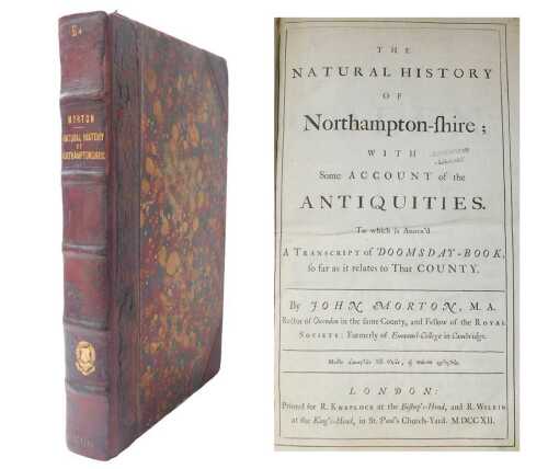 Morton (John). The Natural History of Northamptonshire... ex-libris Birmingham Library, first...