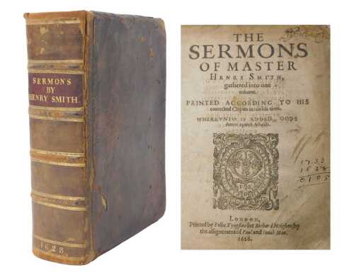 Smith (Henry). The Sermons of Master Henry Smith, contemporary calf, rebacked, title detached,...