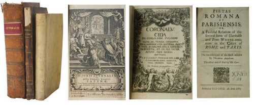Coronalv (Cida). Pietas Romana et Parisiensis, Oxford 1687, [c.1681]: Schrevelio (Cornelio) D...