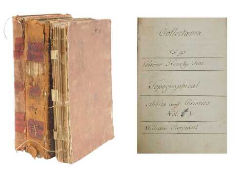 Sargeant (William). Yorkshire Topographical, Collectanea 190th vol, manuscript, circa 1809.Abbys...