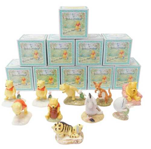 Ten Royal Doulton The Winnie the Pooh Collection figures, comprising Eeyore's Tail WP7, Winnie...