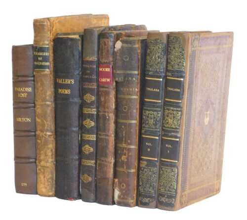 Bindings, 18thC and later leather and other bindings, to include The Life and Adventures of...