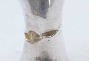 A George V silver twin-handled tazza, with a gadrooned rim, raised on an hourglass stem, on a... - 2