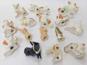 A group of Sylvac pottery dogs, to include Terriers, Scottie dog head and shoulders wall plaque,... - 2