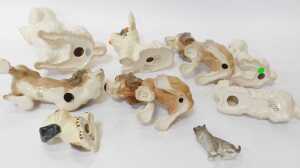 A group of pottery dog figures, to include a Szeiler hound, 15cm high, a Royal Doulton Scottish... - 2