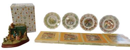 A Border Fine Arts The World of Beatrix Potter group titled The Tale of Ginger and Pickles,...