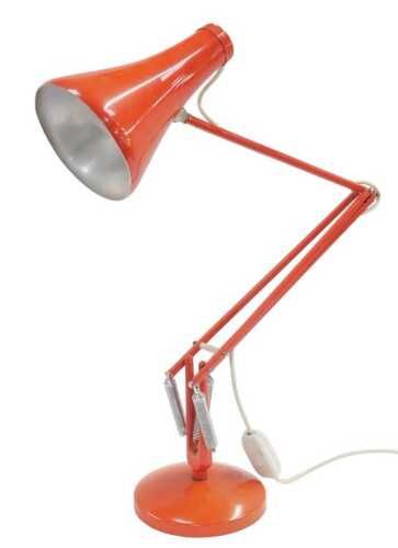 An Anglepoise style lamp, in red, approx 82cm high. WARNING! This lot contains untested or...