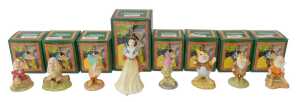 A Royal Doulton Snow White and the Seven Dwarves set, comprising Snow White SW11, together with...