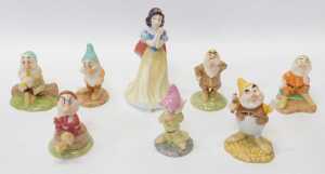A Royal Doulton Snow White and the Seven Dwarves set, comprising Snow White SW11, together with... - 2