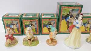 A Royal Doulton Snow White and the Seven Dwarves set, comprising Snow White SW11, together with... - 3