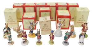Twelve Royal Doulton Bunnykins figures, comprising Federation Bunnykins DB224, Little Jack...