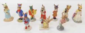 Ten Royal Doulton Bunnykins figures, comprising Morris Dancer Bunnykins DB204, Britannia... - 2