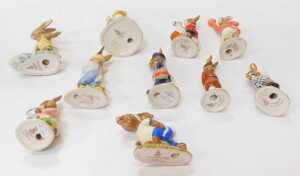Ten Royal Doulton Bunnykins figures, comprising William Bunnykins DB69, Tom Bunnykins DB72,... - 3