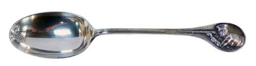 An Edward VII silver spoon, the terminal decorated with a marksman, verso Presented by the Sub...