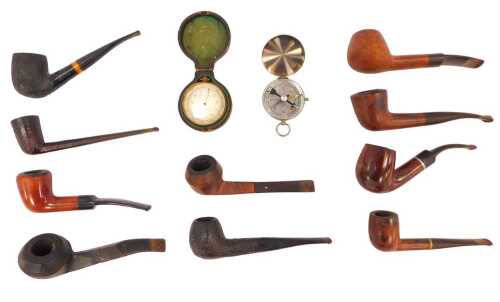A group of tobacco pipes, to include an EA Carey Bakelite example, together with a Callaghan &...