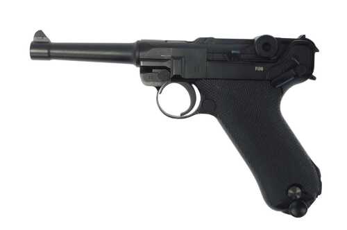 A Spirit of Legends Weapon History .177 calibre CO2 powered air pistol, 22F20829, PO08, with a...