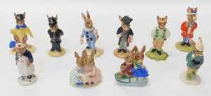 Ten Royal Doulton Bunnykins figures, comprising Joker Bunnykins DB171, Storytime DB9, Policeman... - 2