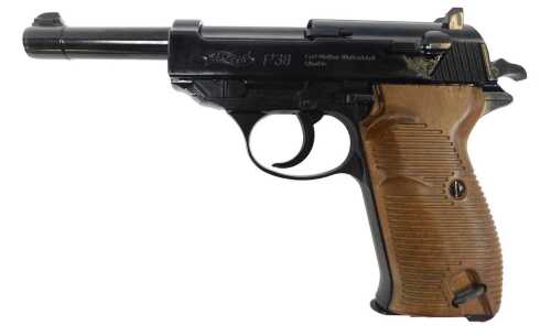 A Walther P38 .177 calibre CO2 powered air pistol, D22LO91569, boxed.