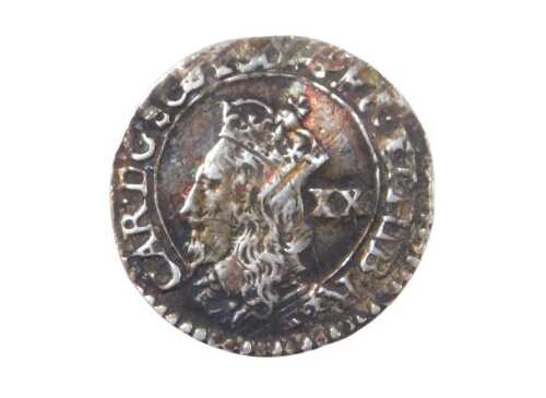 A Charles I Scottish twenty pence coin, 0.8g.