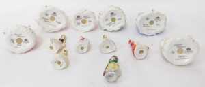 Six Coalport porcelain figures, modelled as Fairest Flowers Poppy, 10cm high, Iris, Holly, May,... - 2