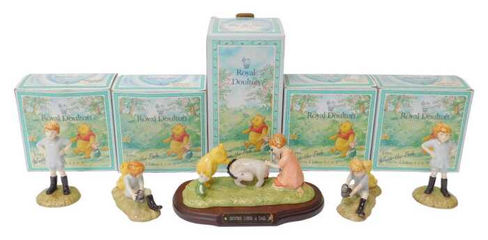 A group of Royal Doulton The Winnie the Pooh Collection figures, comprising Christopher Robin...