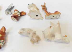 A group of Goebel and other pottery animal figures, to include a yellow glazed rabbit, 10cm high,... - 3