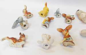 A group of Goebel and other pottery animal figures, to include a yellow glazed rabbit, 10cm high,... - 4