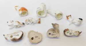 A group of Royal Doulton ceramic cat figures, in varying poses, the largest 7cm high, together... - 3