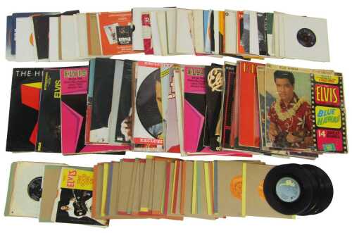 Elvis Presley LP records, to include Blue Hawaii, Flaming Star, 45rpm singles, etc. (a quantity)