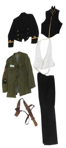 A Royal Marines Sergeant's No.1 jacket, size 33, and a Naval Sub Lieutenant's Mess dress jacket...