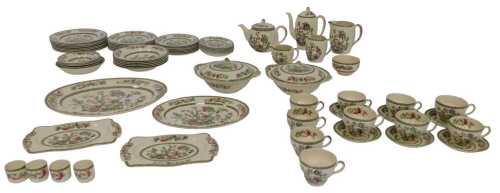 A Johnson Brothers pottery Indian Tree pattern part tea, coffee and dinner service, to include a...