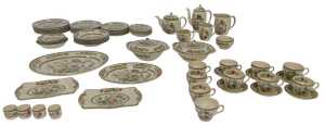 A Johnson Brothers pottery Indian Tree pattern part tea, coffee and dinner service, to include a...
