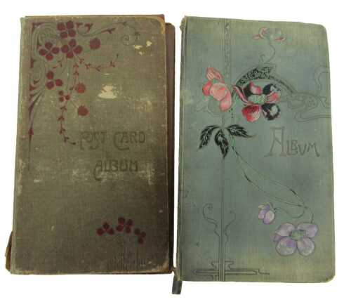 Two albums containing early 20thC and later postcards, to include real photo, Britain and Europe,...