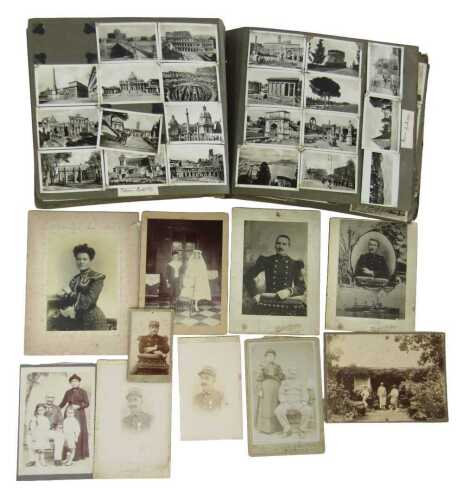 Various photographic ephemera, to include some military, an album of pre-war travel photographs,...