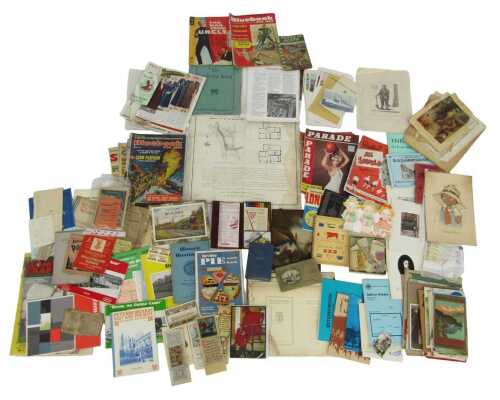 Mixed ephemera, to include guidebooks, Butlins boxing programme for Lee Sabold 1951, etc. From...