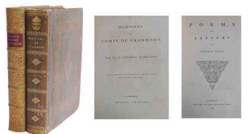 Gray (Thomas). Poems and Letters, leather bound, published by Chiswick Press, London 1879,...