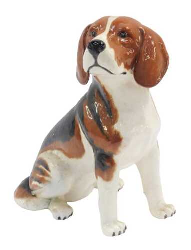 A Beswick pottery figure of a Fireside Beagle, partial impressed mark, 30cm high.