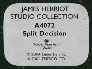 A Border Fine Arts group titled Split Decision, A4072, together with a Lilliput Lane Bluebell... - 3