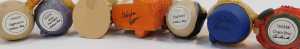 A group of M Bowmer Colorbox resin Eggbert figures, to include Down the Hatch, Egg Files Mulduck,... - 2