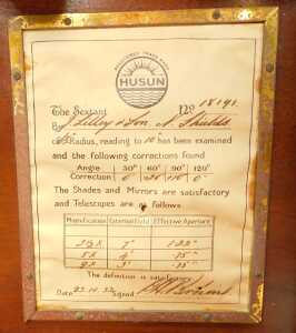 A J Lilley and Son N Shields sextant, number 18191, in a mahogany case. - 5