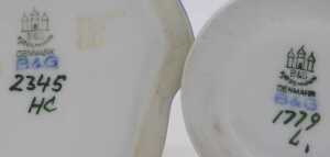 Two Bing & Grondahl porcelain figures, modelled as a girl with pigtails, holding a kitten, No.... - 3