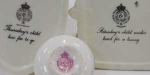 Two Royal Worcester porcelain figures, modelled as Thursday's Child Has Far To Go and Saturday's... - 4