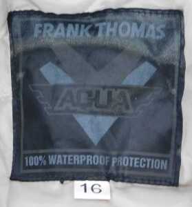 A Frank Thomas Aqua motorcycle jacket, in red, and a pair of leather motorcycle trousers, size... - 2