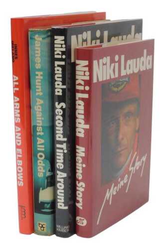 Formula 1 and motorsport autobiographies, including Niki Lauda Mein Story, Niki Lauda Second...