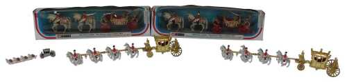 A Corgi No. 41 1902 State Landau, boxed, and another, and a Crescent The Royal State Coach No....